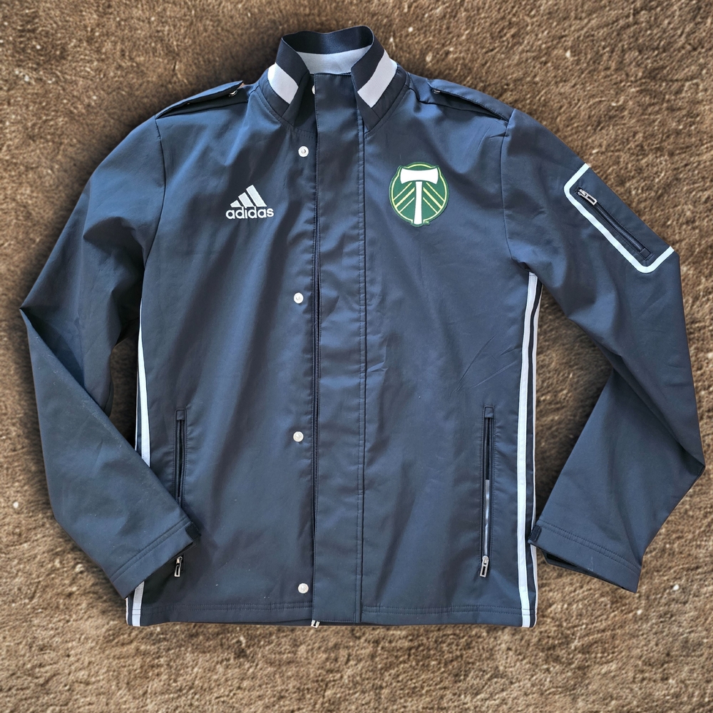 Adidas Timbers Men's Jacket - Black With White Stripes